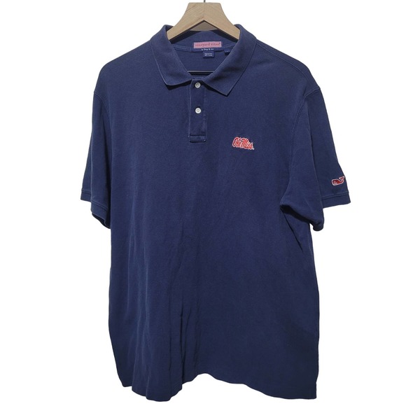 Vineyard Vines Other - Vineyard Vines Ole Miss Rebels Short Sleeve Cotton Preppy Polo Shirt L
